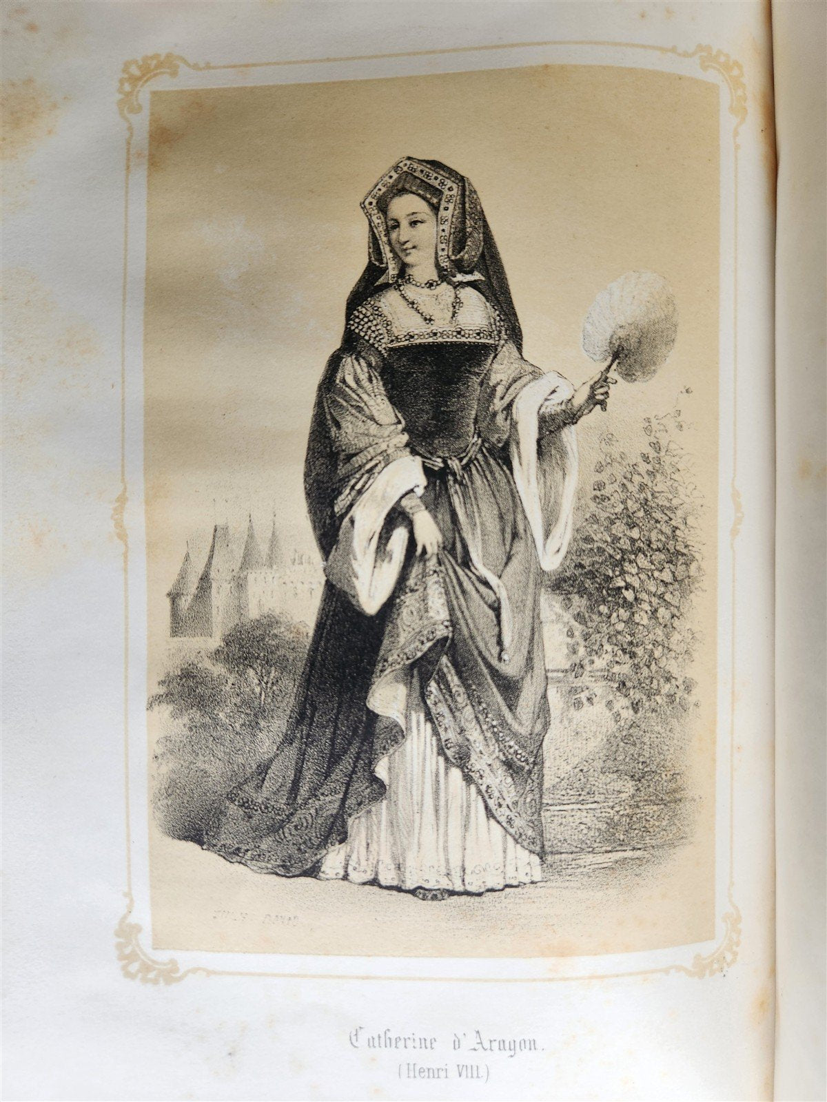 1851 QUEENS OF ENGLAND by by Madmoiselle A. Celliez ANTIQUE illustrated