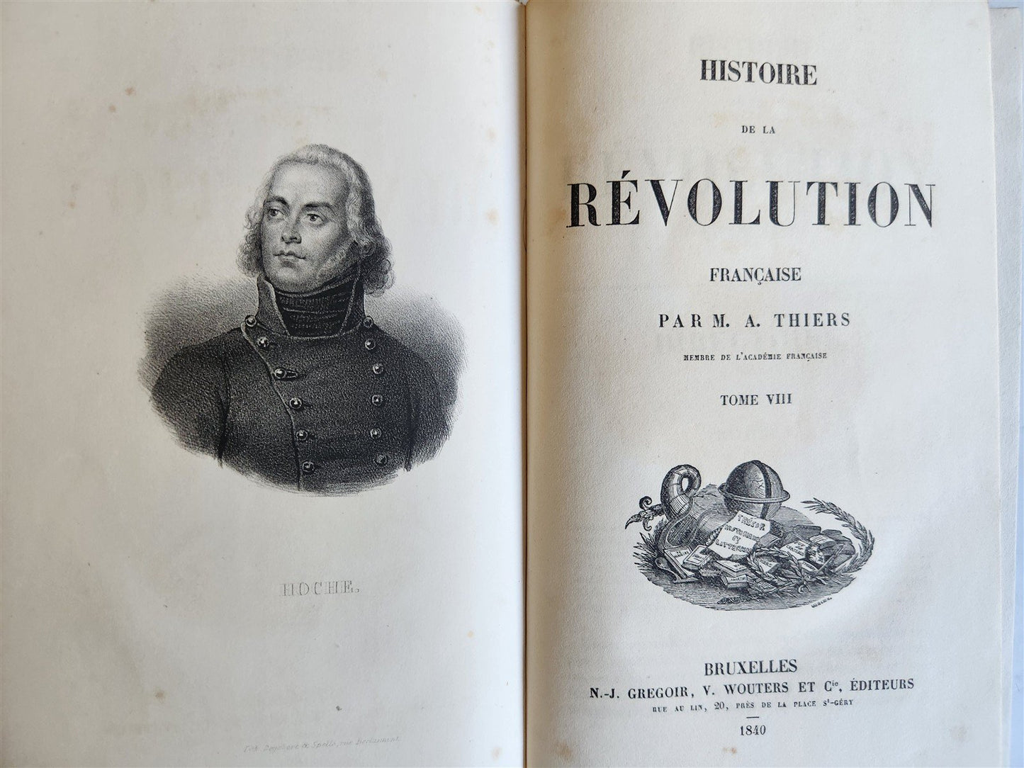 1840 HISTORY of FRENCH REVOLUTION 8 VOLUMES Histoire de la Révolution ANTIQUE