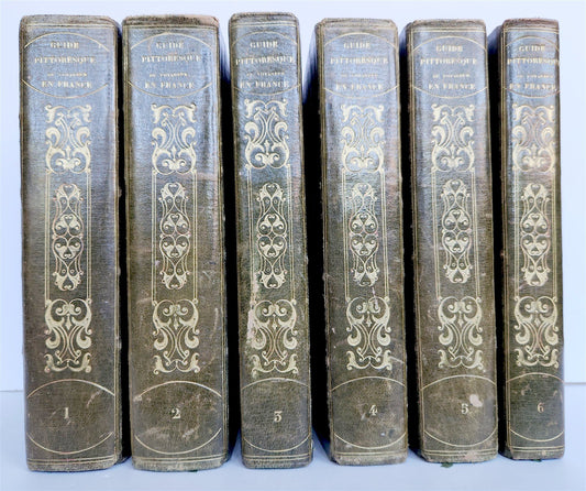 1838 PICTURESQUE FRANCE fully illustrated 6 volumes ANTIQUE