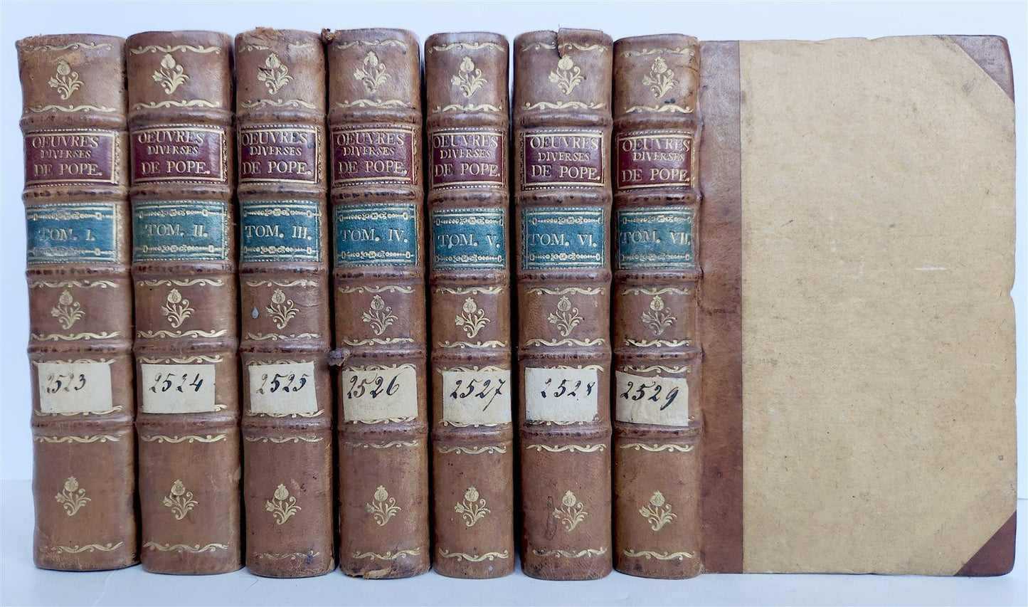 1763 ALEXANDER POPE WORKS illustrated 7 volumes ANTIQUE