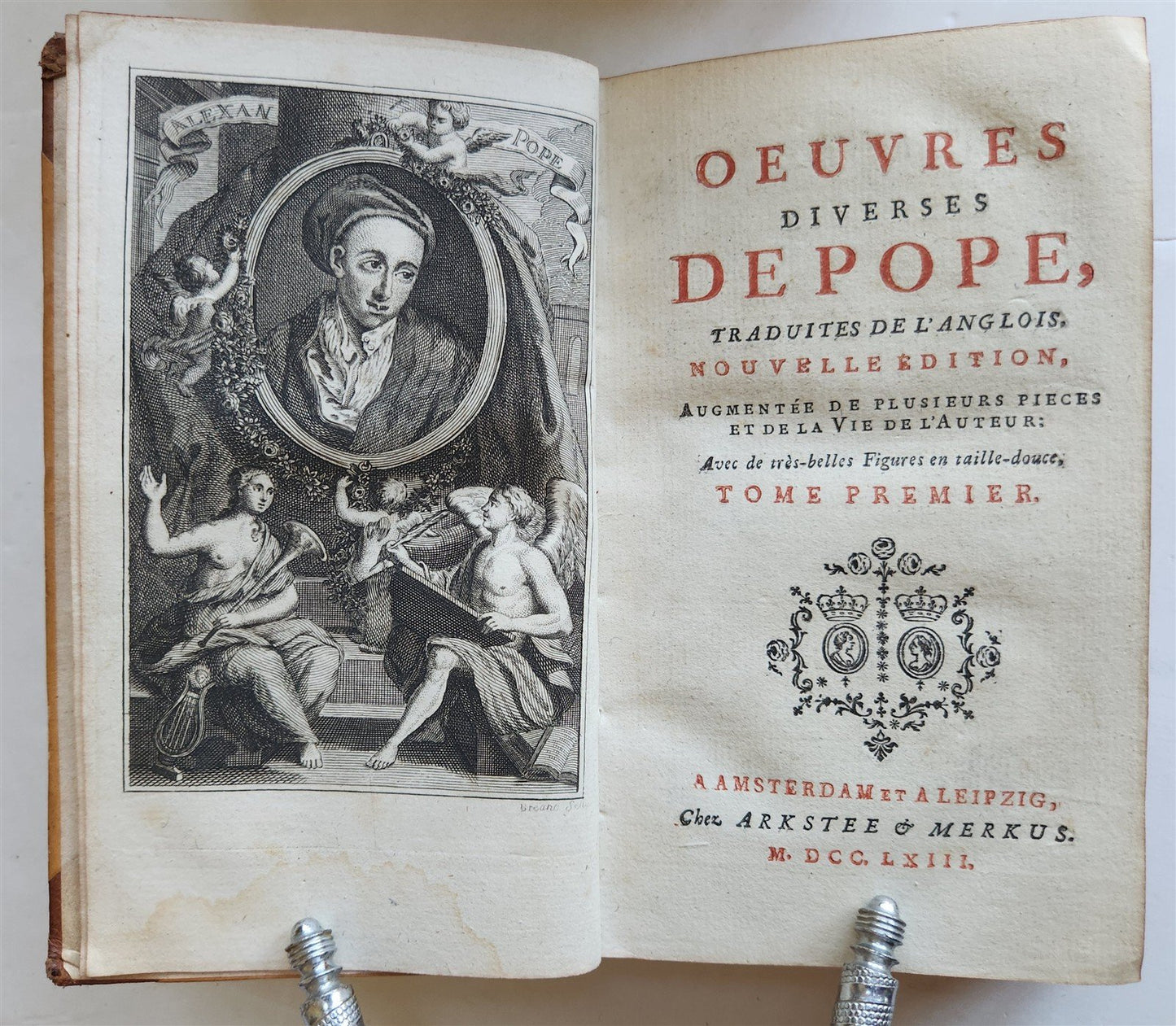 1763 ALEXANDER POPE WORKS illustrated 7 volumes ANTIQUE