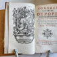 1763 ALEXANDER POPE WORKS illustrated 7 volumes ANTIQUE