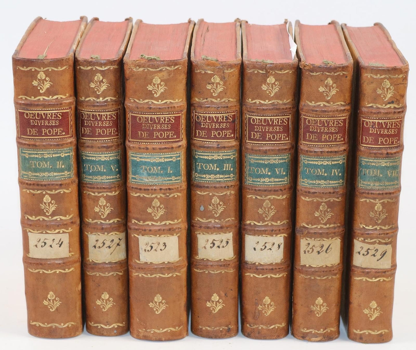 1763 ALEXANDER POPE WORKS illustrated 7 volumes ANTIQUE