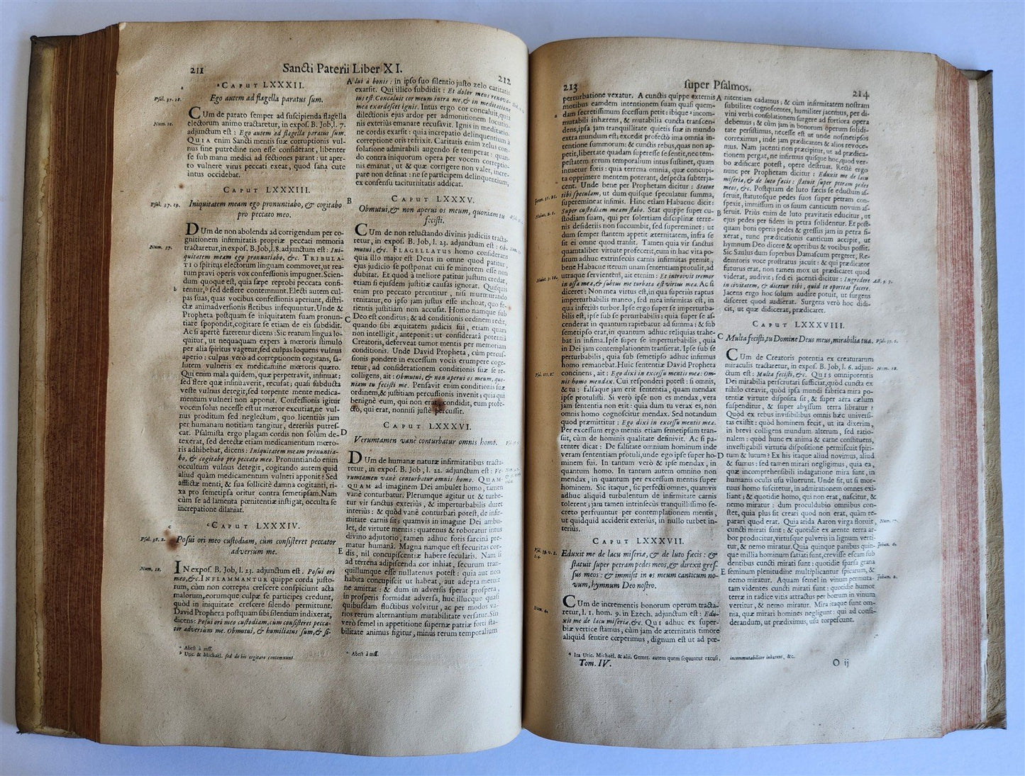 1705 ORDER of ST. BENEDICT WORKS SANCTI GREGORII 4 PIGSKIN FOLIO VOLS ANTIQUE