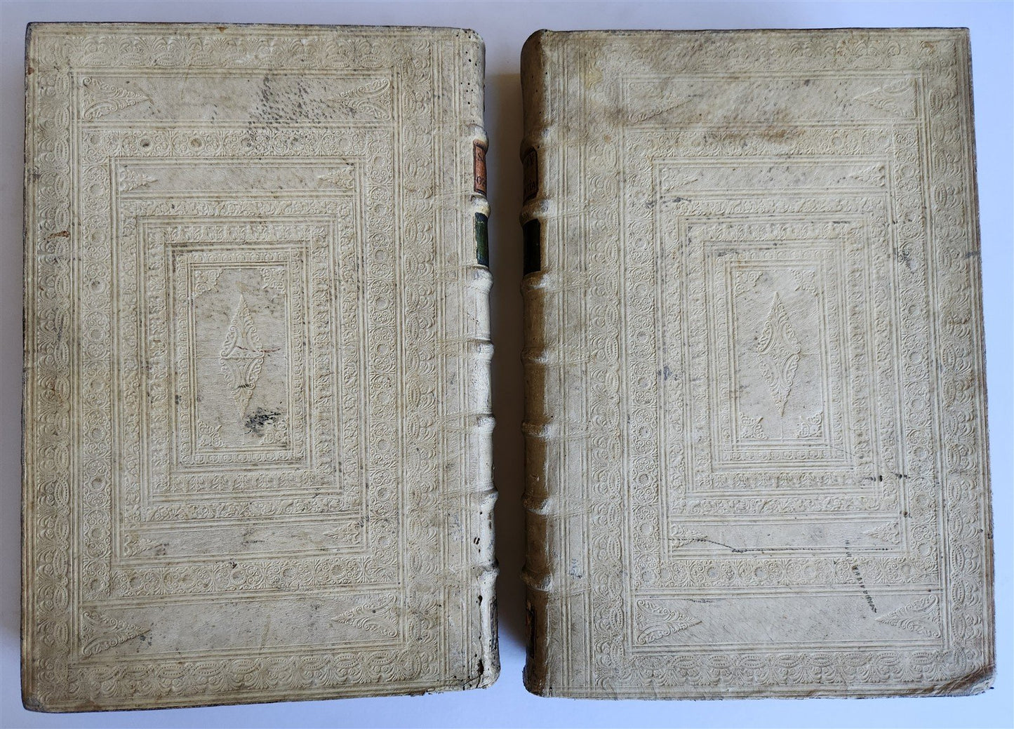 1705 ORDER of ST. BENEDICT WORKS SANCTI GREGORII 4 PIGSKIN FOLIO VOLS ANTIQUE