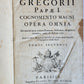 1705 ORDER of ST. BENEDICT WORKS SANCTI GREGORII 4 PIGSKIN FOLIO VOLS ANTIQUE