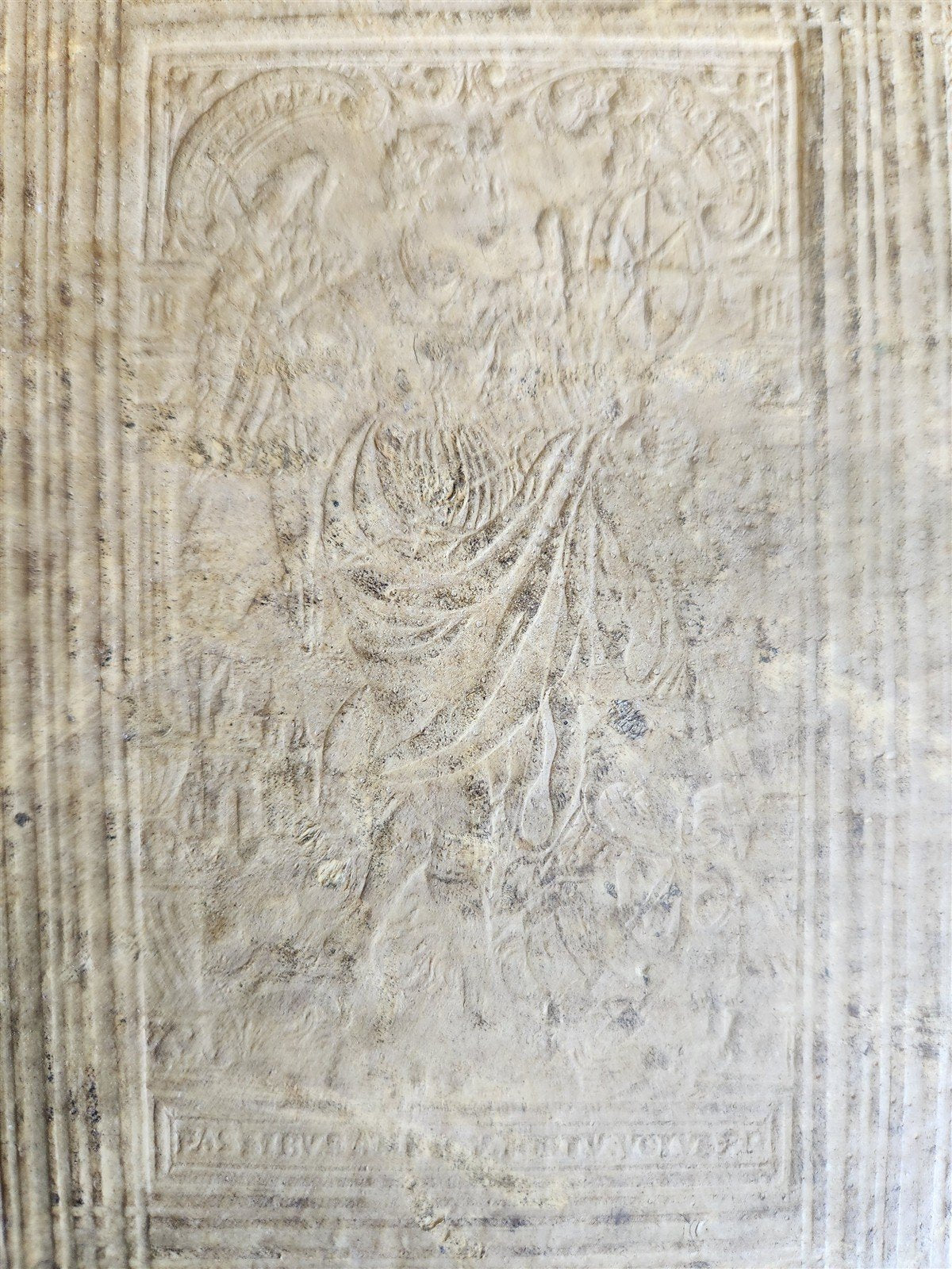 1575 Sacrae bibliothecae sanctorum patrum PIGSKIN FOLIO 16th century ANTIQUE