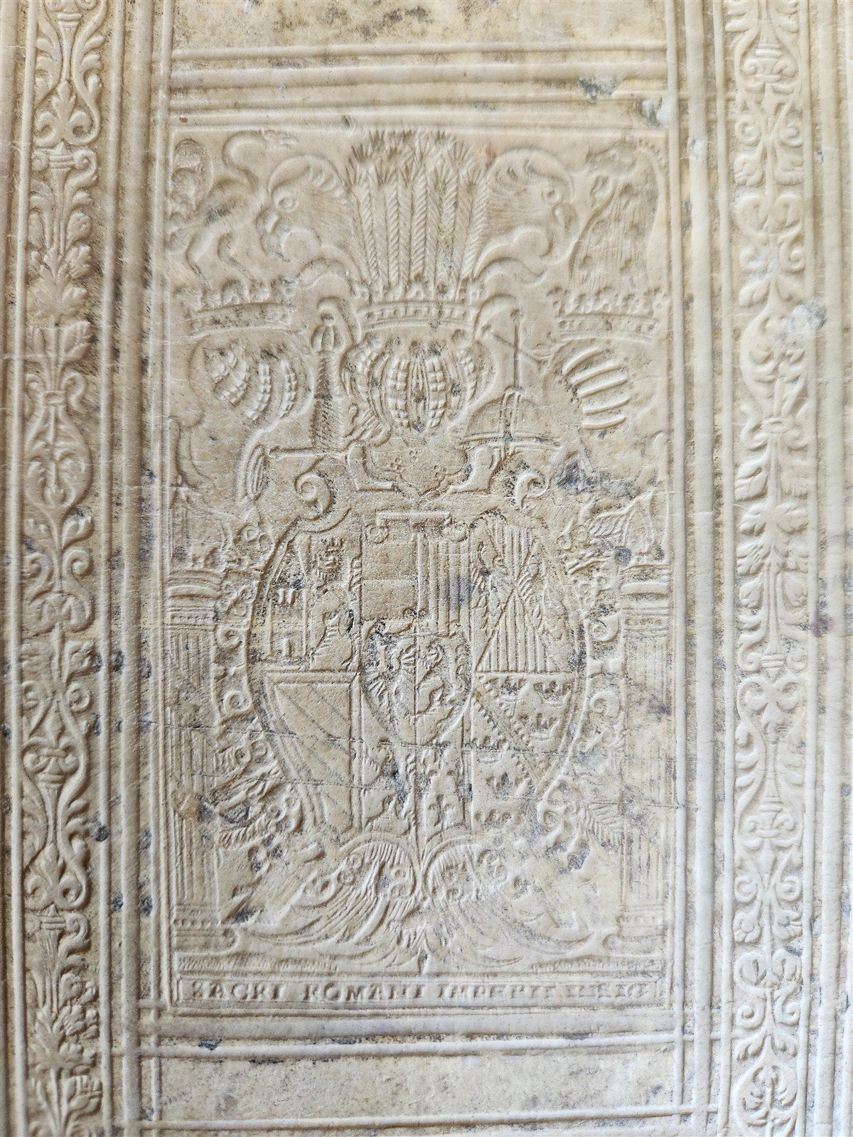 1575 Sacrae bibliothecae sanctorum patrum PIGSKIN BOUND FOLIO 16th cent. ANTIQUE