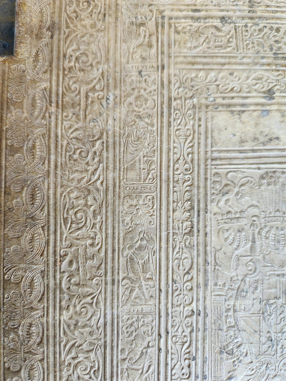 1575 Sacrae bibliothecae sanctorum patrum PIGSKIN BOUND FOLIO 16th cent. ANTIQUE