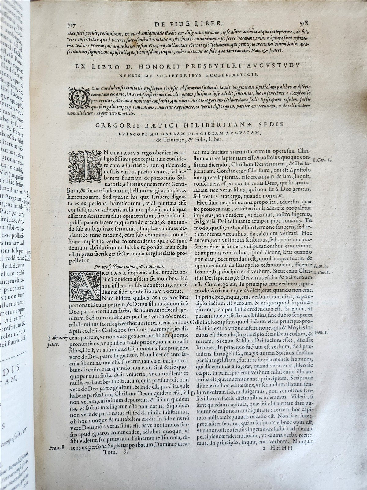 1575 Sacrae bibliothecae sanctorum patrum PIGSKIN BOUND FOLIO 16th cent. ANTIQUE