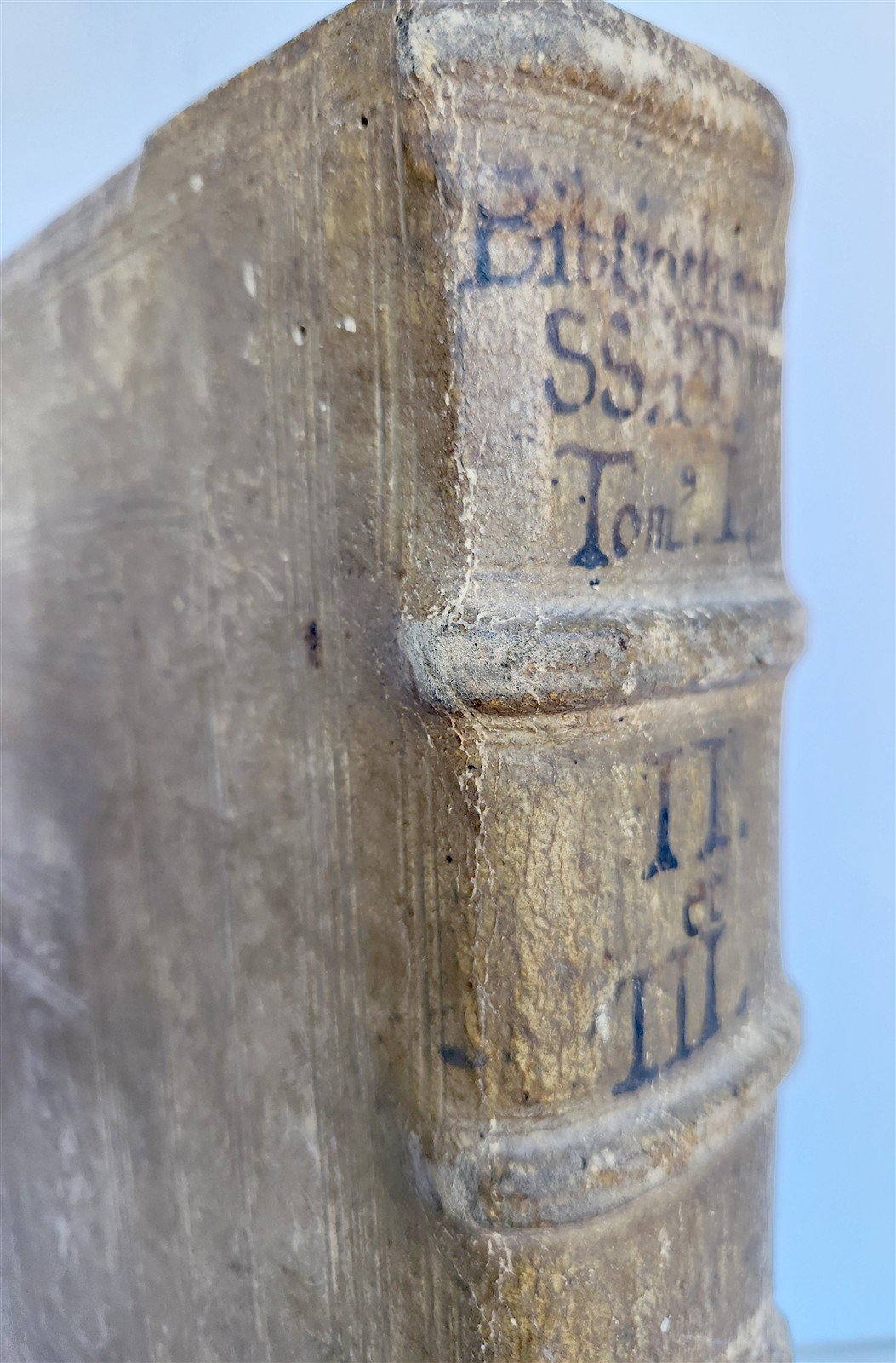 1575 Sacrae bibliothecae sanctorum patrum 16th cent. ANTIQUE PIGSKIN BOUND FOLIO