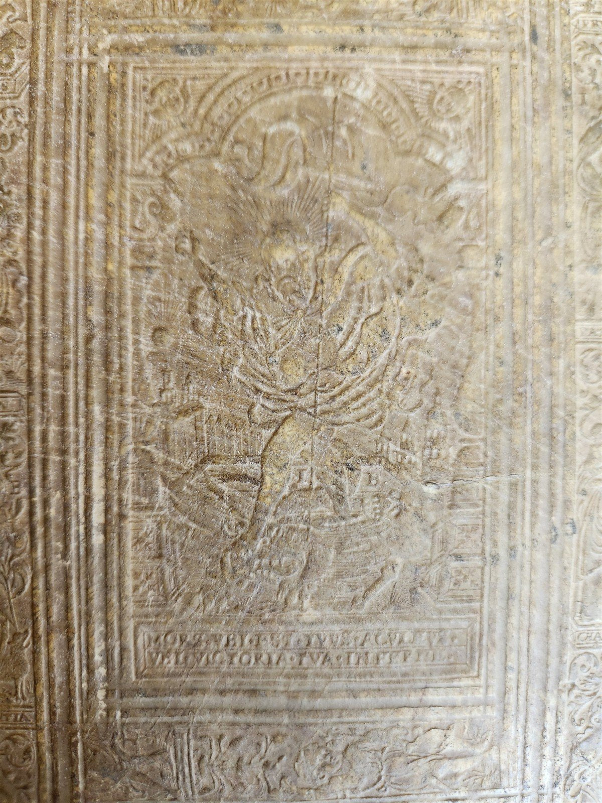 1575 Sacrae bibliothecae sanctorum patrum 16th cent. ANTIQUE PIGSKIN BOUND FOLIO