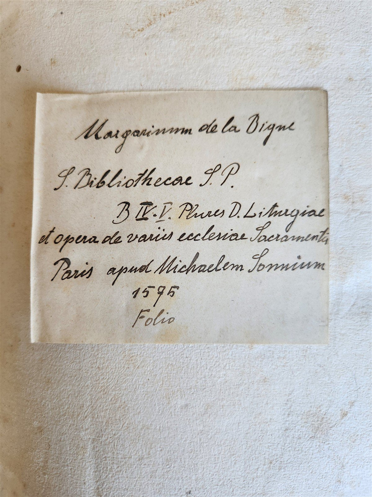1575 Sacrae bibliothecae sanctorum patrum 16th cent. ANTIQUE PIGSKIN BOUND FOLIO