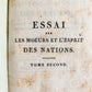 1805 VOLTAIRE 8 VOLUMES Essai sur les moeurs et l'esprit des nations ANTIQUE