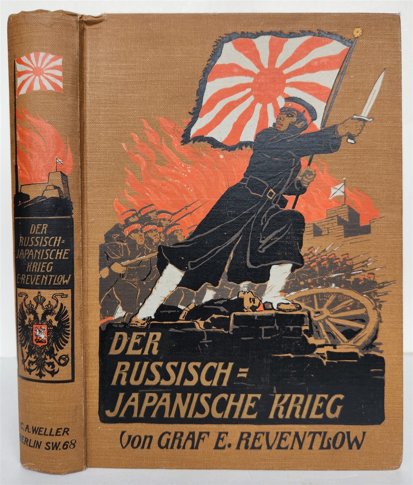 1913 RUSSIAN JAPANESE WAR by Count Reventlow ILLUSTRATED in German ANTIQUE
