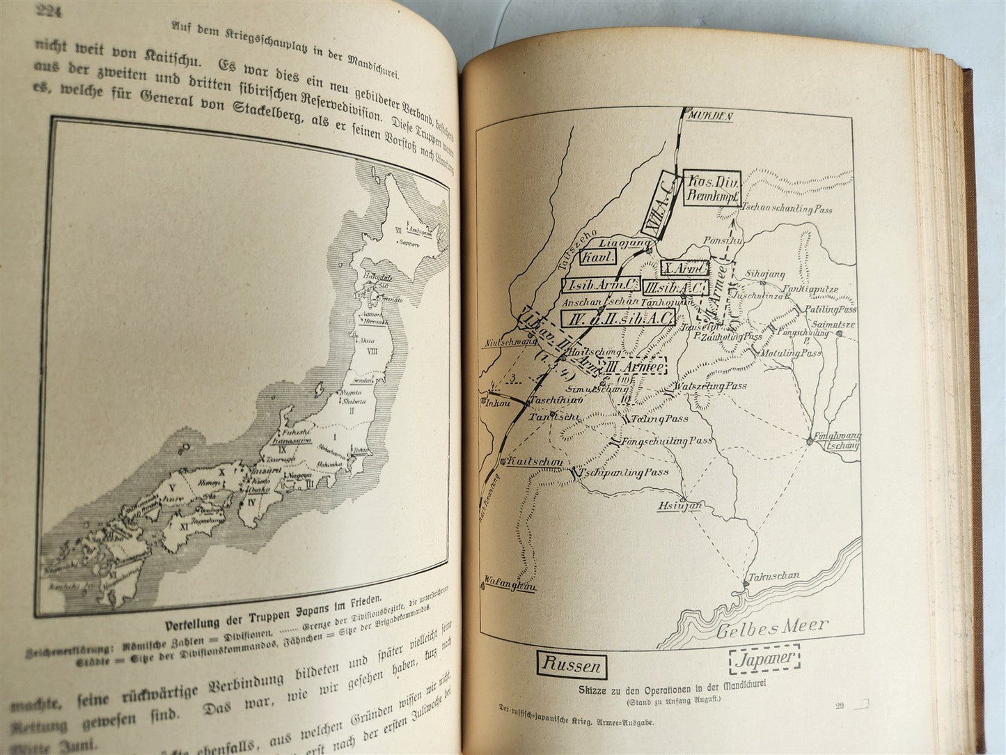 1913 RUSSIAN JAPANESE WAR by Count Reventlow ILLUSTRATED in German ANTIQUE