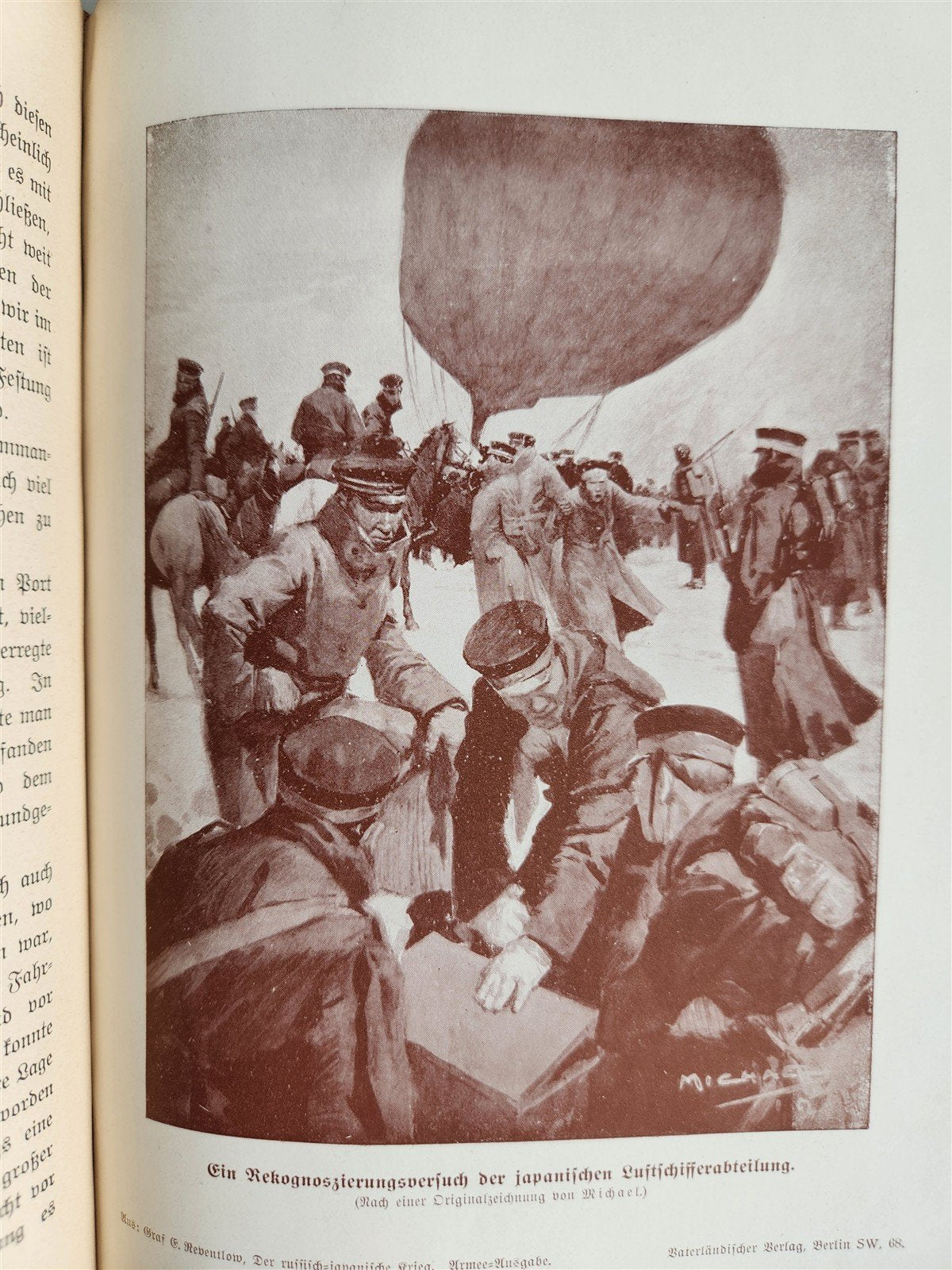 1913 RUSSIAN JAPANESE WAR by Count Reventlow ILLUSTRATED in German ANTIQUE