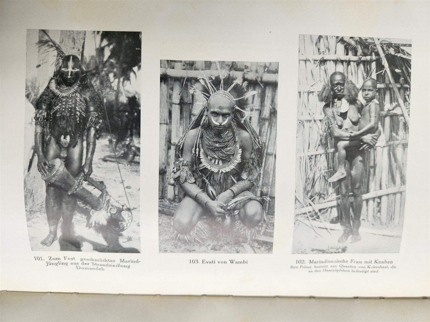 1928 DEMONS & SAVAGES in NEW GUINEA in GERMAN ILLUSTRATED ANTIQUE