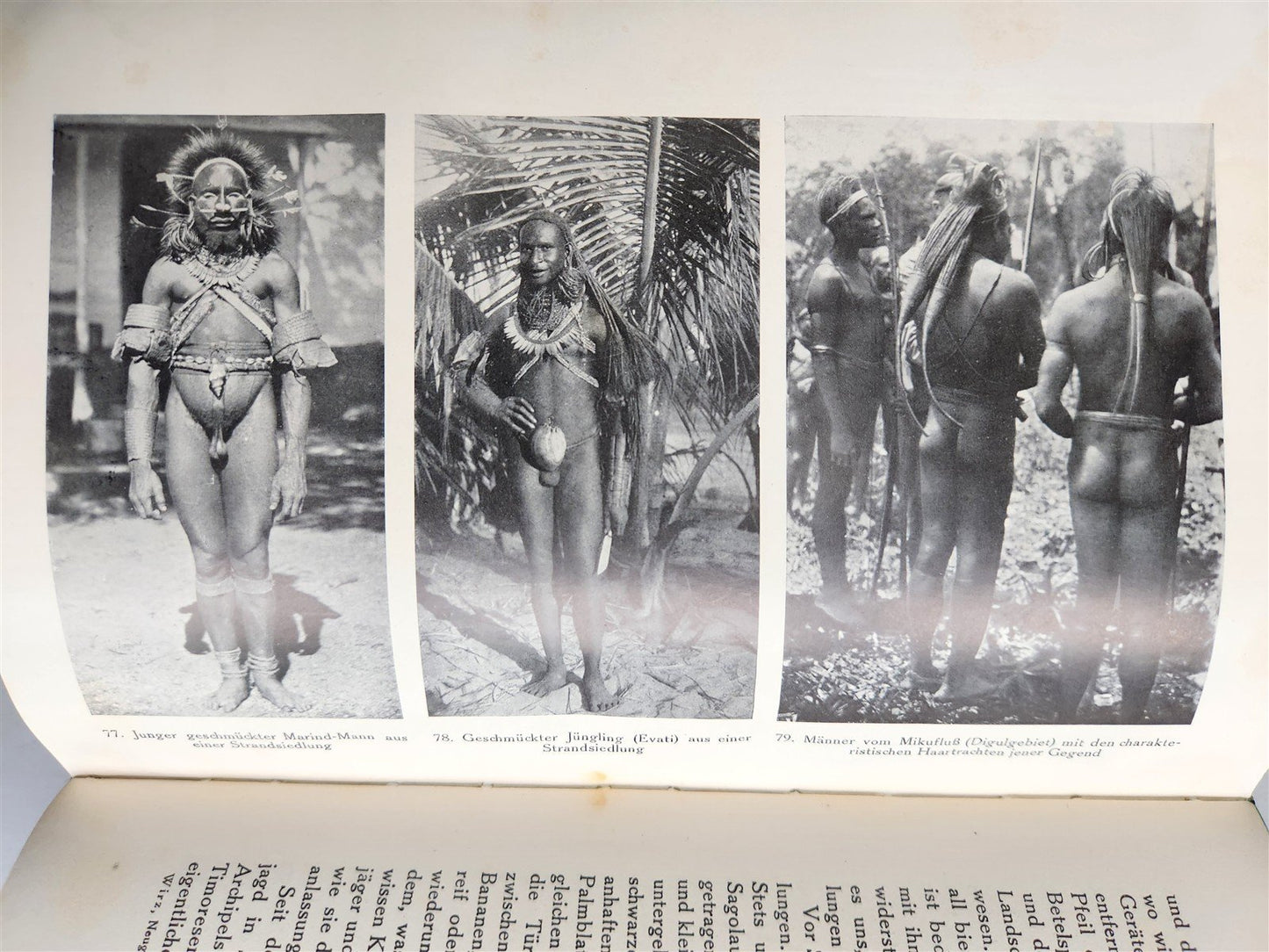 1928 DEMONS & SAVAGES in NEW GUINEA in GERMAN ILLUSTRATED ANTIQUE