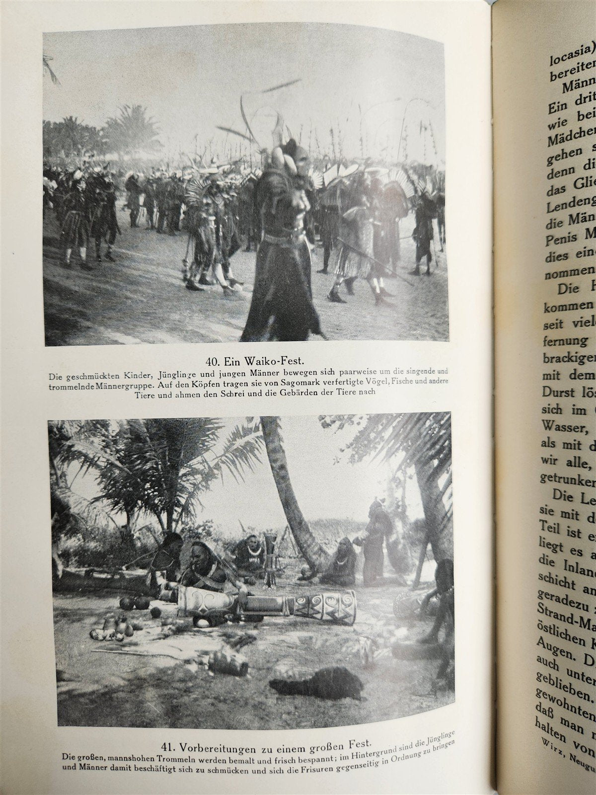 1928 DEMONS & SAVAGES in NEW GUINEA in GERMAN ILLUSTRATED ANTIQUE