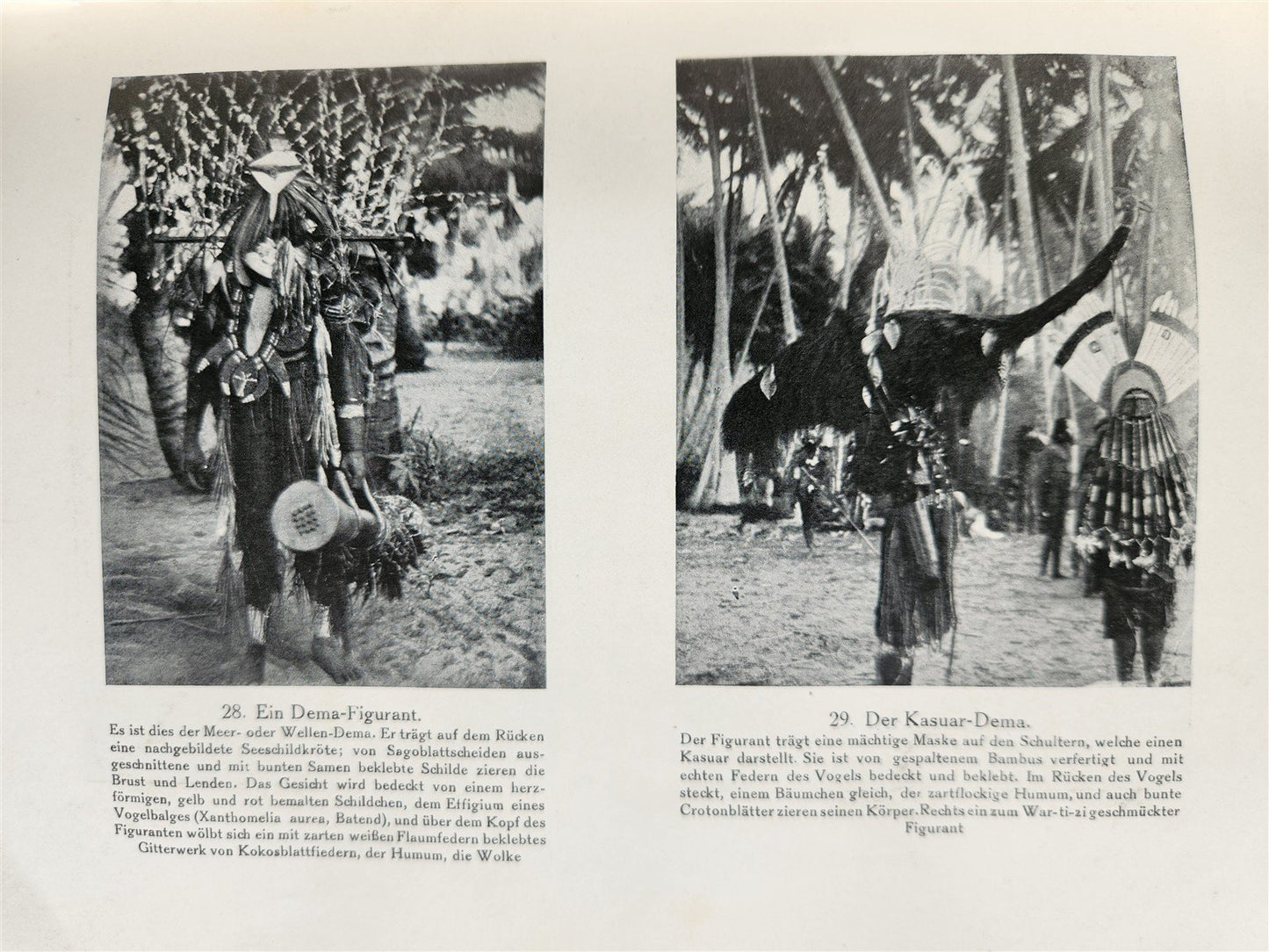 1928 DEMONS & SAVAGES in NEW GUINEA in GERMAN ILLUSTRATED ANTIQUE