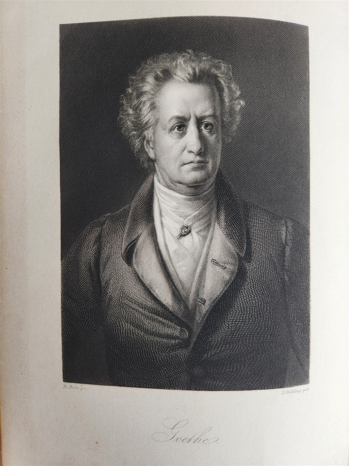 1864 GOETHE GALLERY ILLUSTRATED with 50 steel engravings ANTIQUE