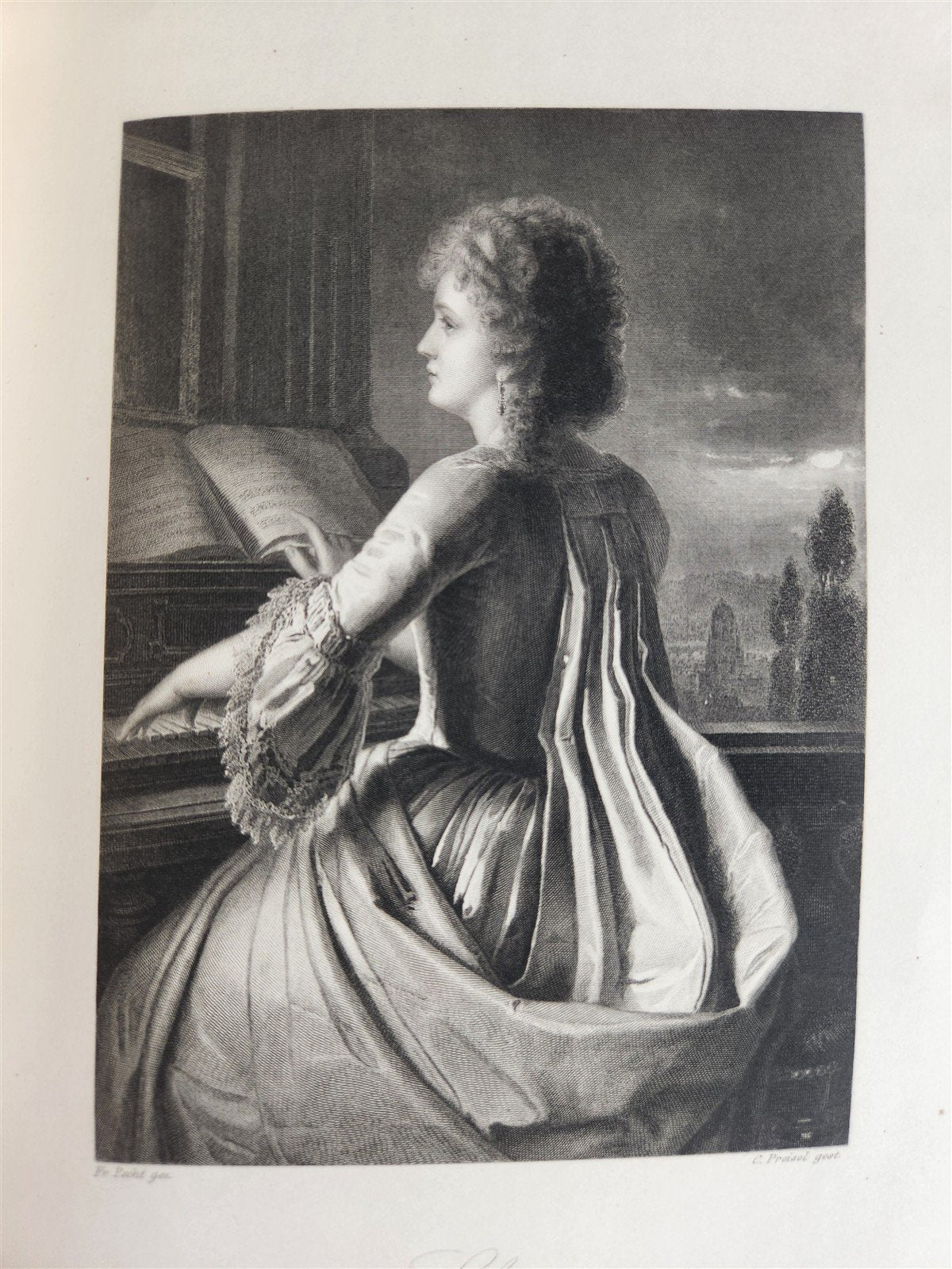 1864 GOETHE GALLERY ILLUSTRATED with 50 steel engravings ANTIQUE