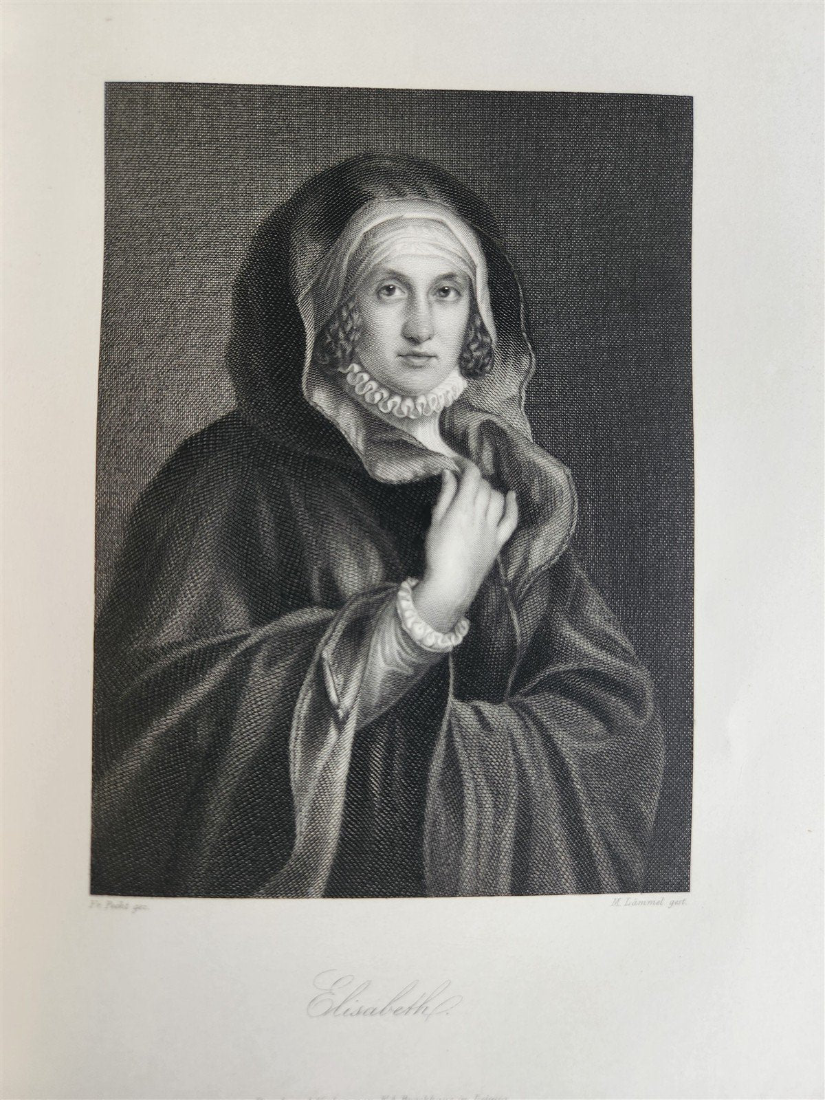 1864 GOETHE GALLERY ILLUSTRATED with 50 steel engravings ANTIQUE