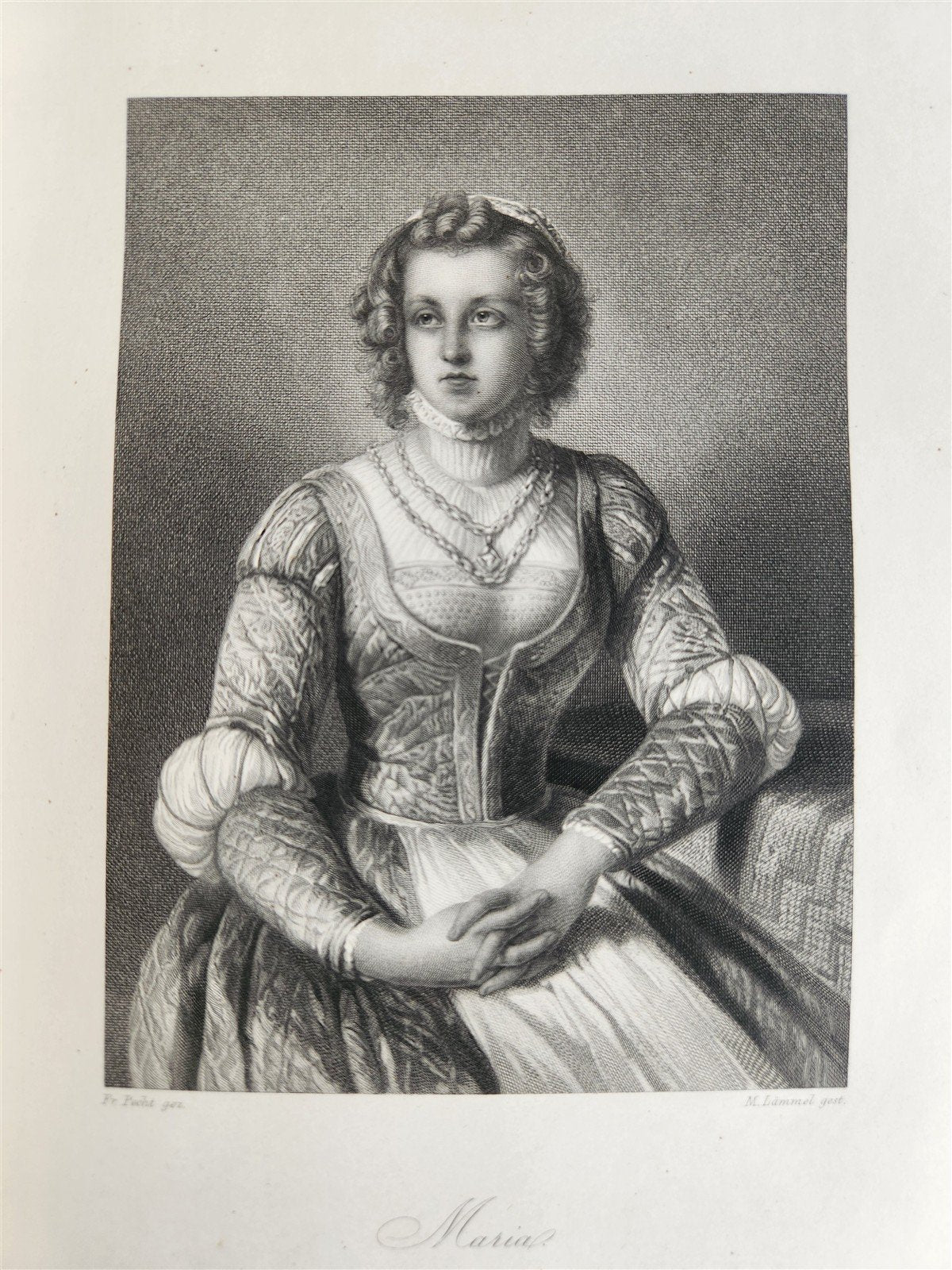 1864 GOETHE GALLERY ILLUSTRATED with 50 steel engravings ANTIQUE