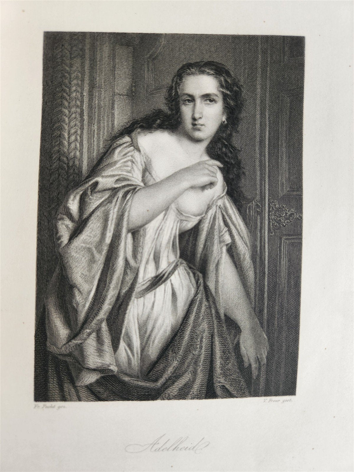 1864 GOETHE GALLERY ILLUSTRATED with 50 steel engravings ANTIQUE