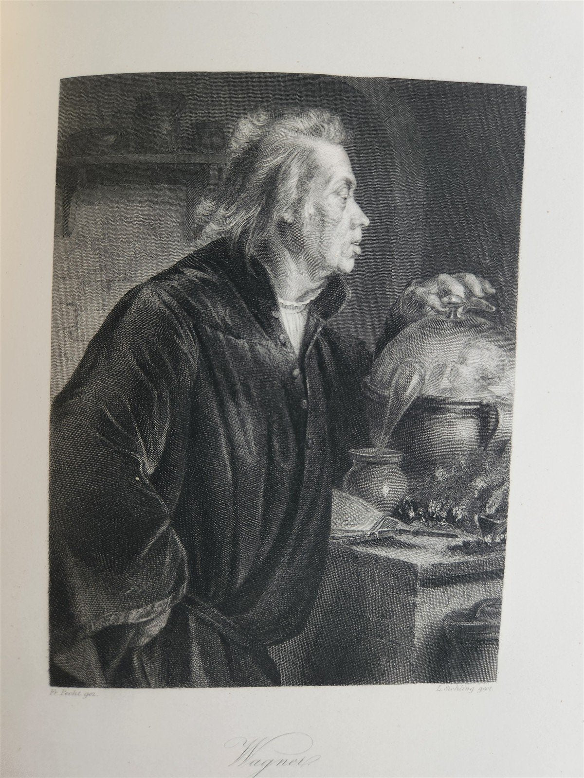 1864 GOETHE GALLERY ILLUSTRATED with 50 steel engravings ANTIQUE