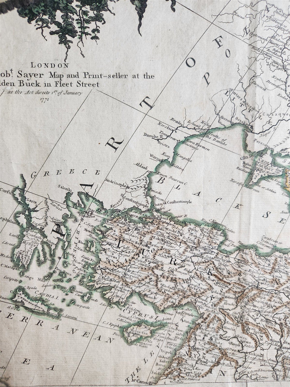 1772 ASIA MAP large 22 x 48" antique RUSSIA SIBERIA rare