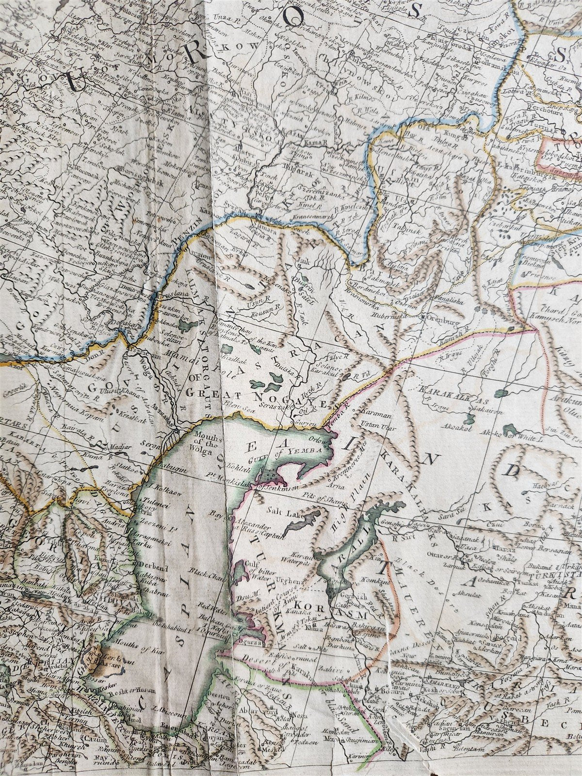 1772 ASIA MAP large 22 x 48" antique RUSSIA SIBERIA rare