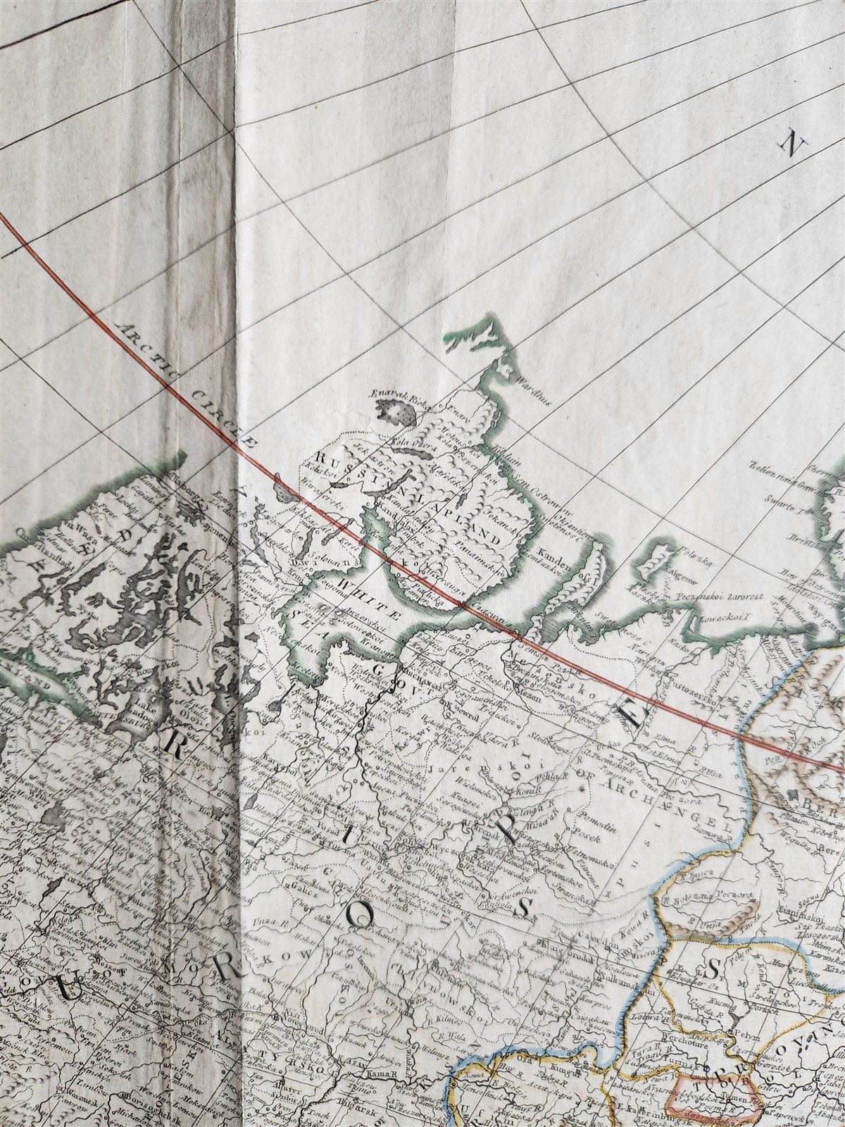 1772 ASIA MAP large 22 x 48" antique RUSSIA SIBERIA rare