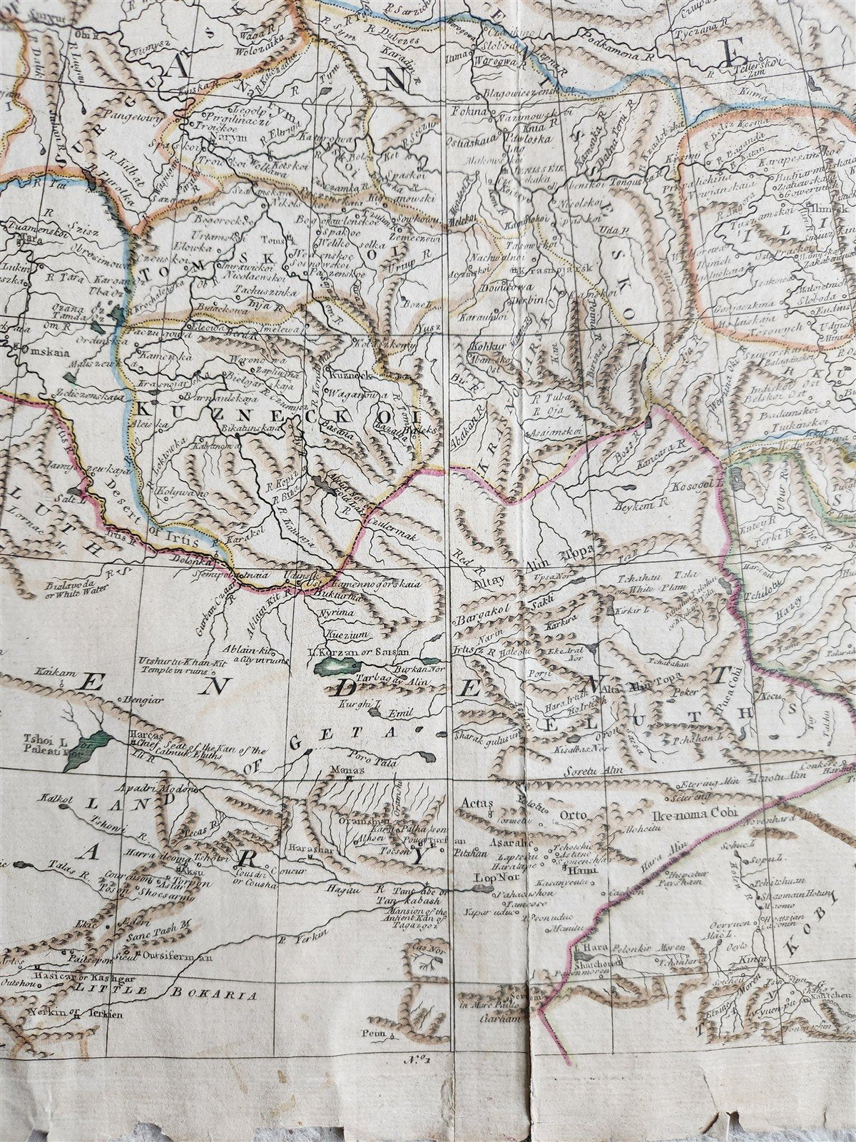 1772 ASIA MAP large 22 x 48" antique RUSSIA SIBERIA rare
