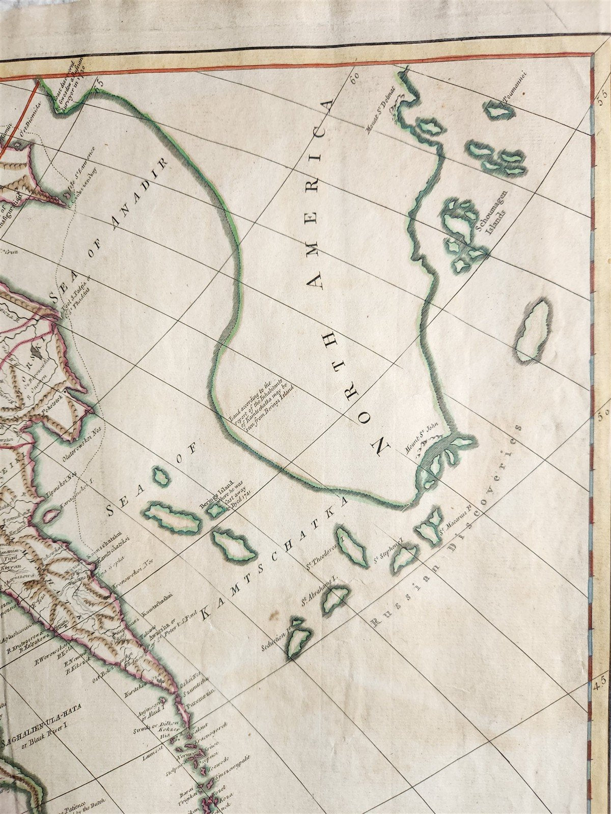 1772 ASIA MAP large 22 x 48" antique RUSSIA SIBERIA rare