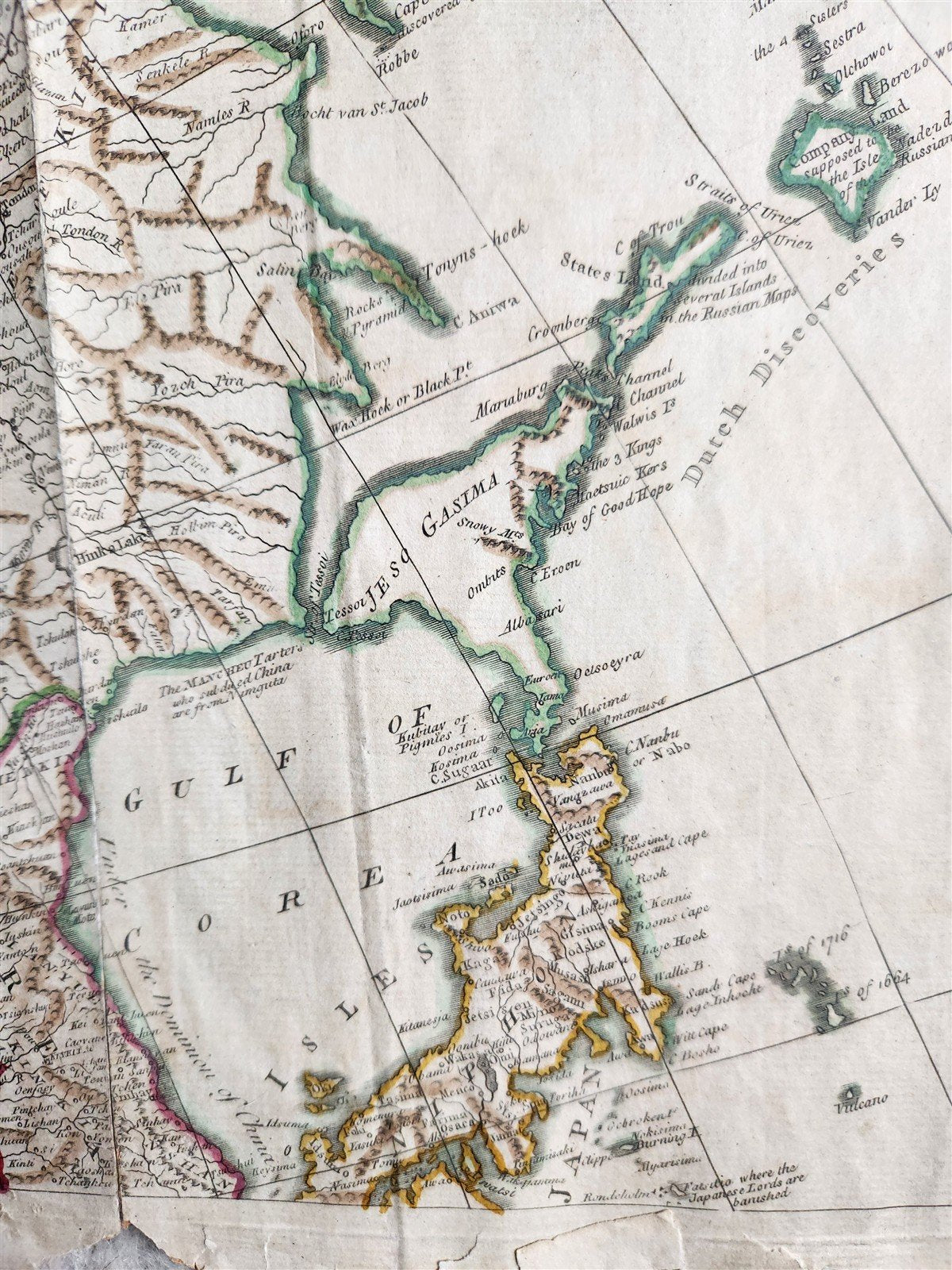 1772 ASIA MAP large 22 x 48" antique RUSSIA SIBERIA rare