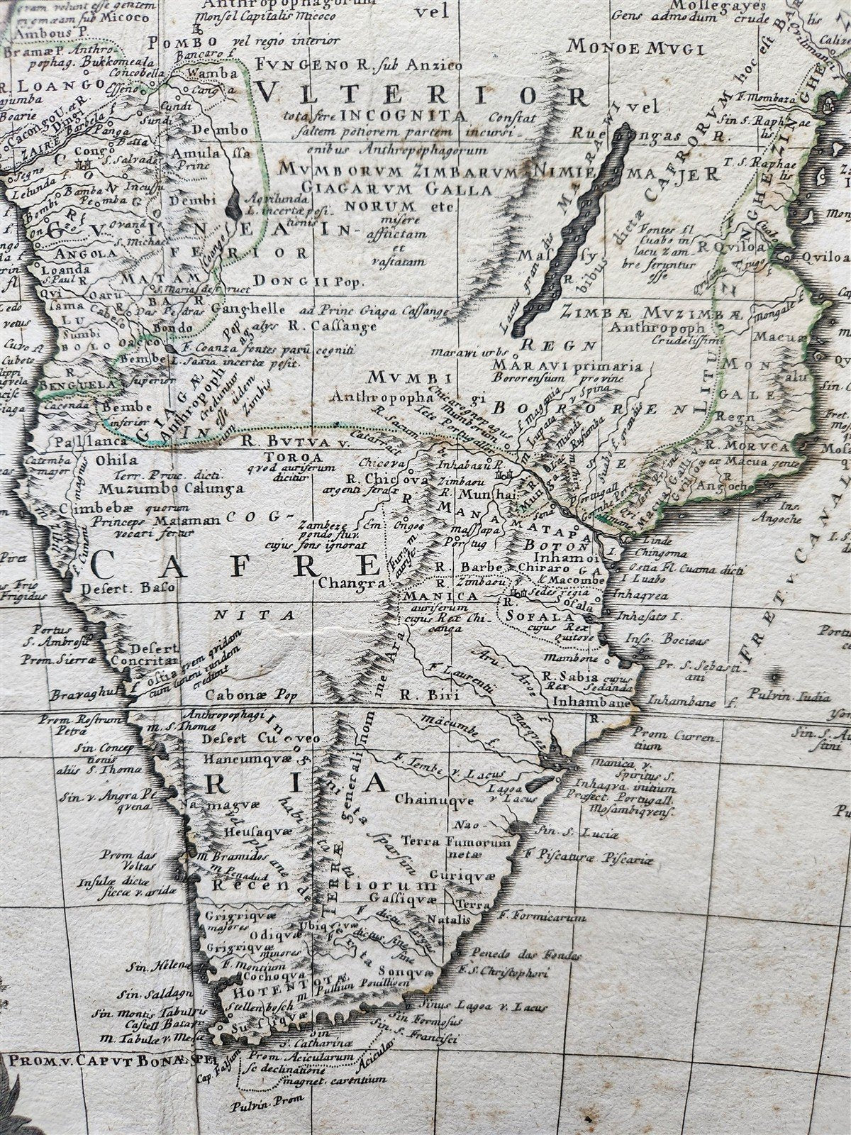 1737 AFRICA MAP antique 20 by 23"