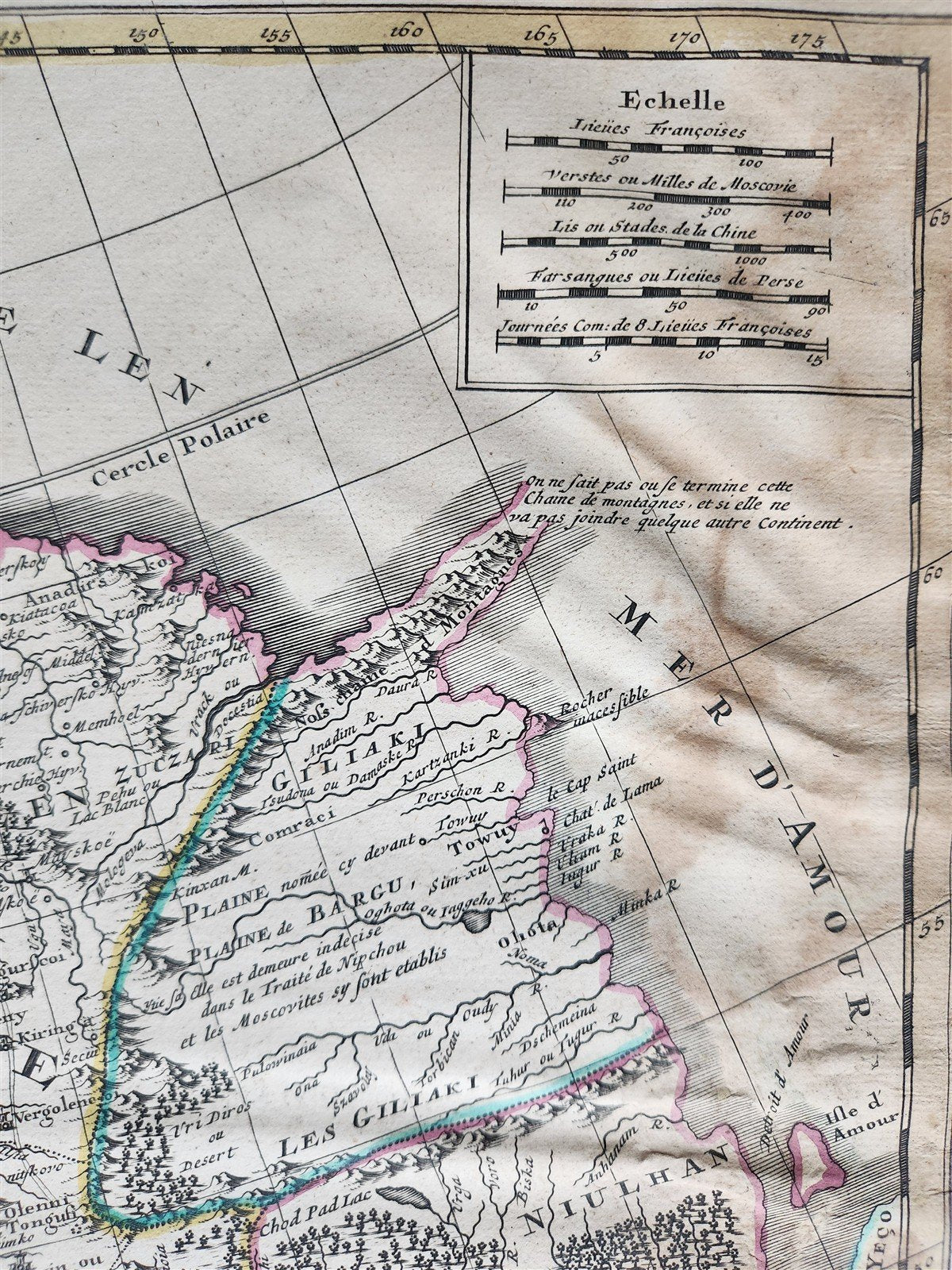 1730 ASIA MAP 20.5 by 26" MAGNE TARTARIAE TABULA antique RUSSIA SIBERIA CHINA
