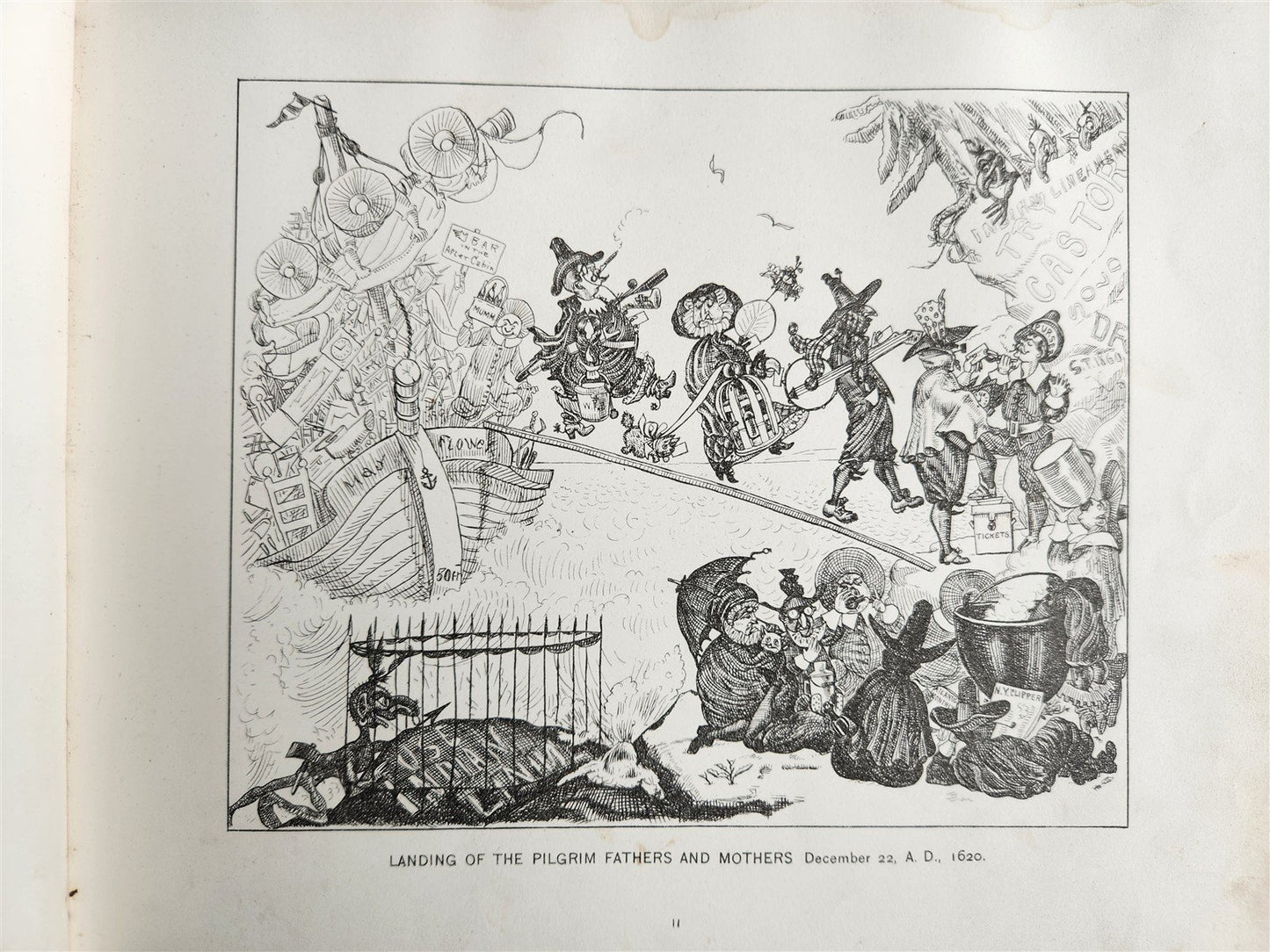 1876 Hail Columbia! Historical, Comical and Centennial ILLUSTRATED ANTIQUE