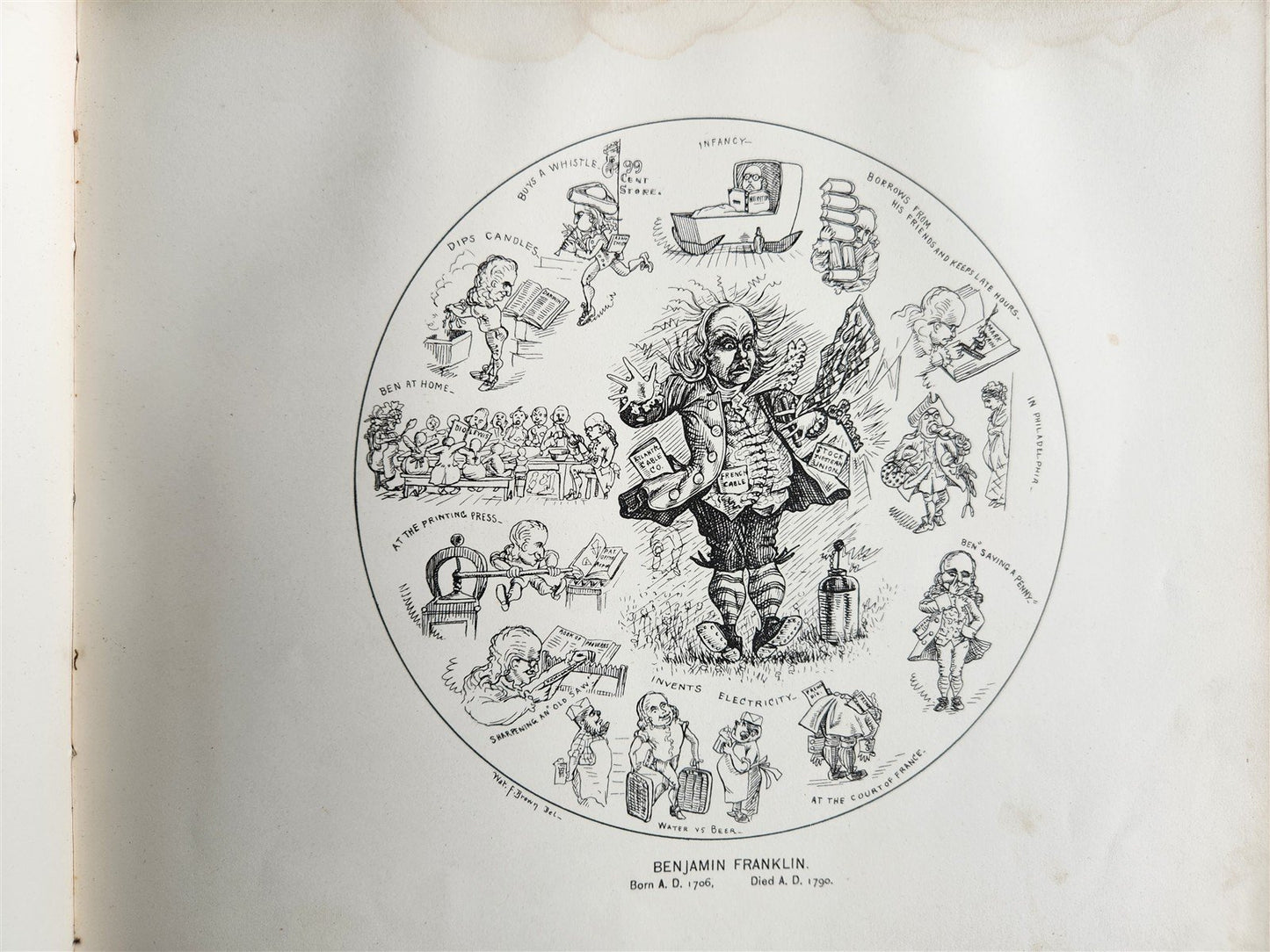 1876 Hail Columbia! Historical, Comical and Centennial ILLUSTRATED ANTIQUE