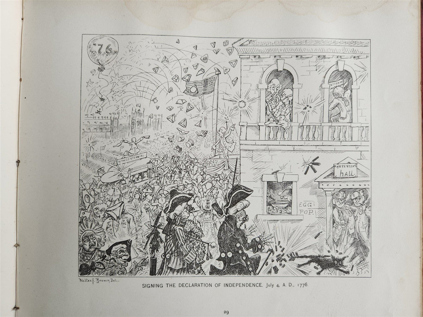 1876 Hail Columbia! Historical, Comical and Centennial ILLUSTRATED ANTIQUE