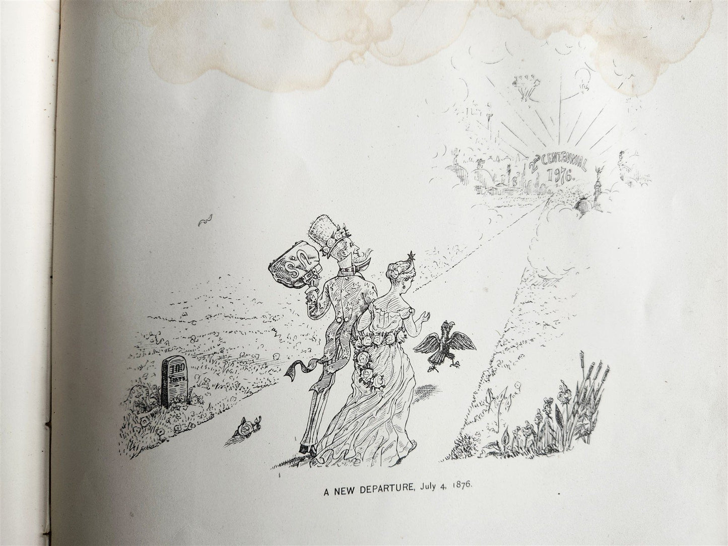 1876 Hail Columbia! Historical, Comical and Centennial ILLUSTRATED ANTIQUE