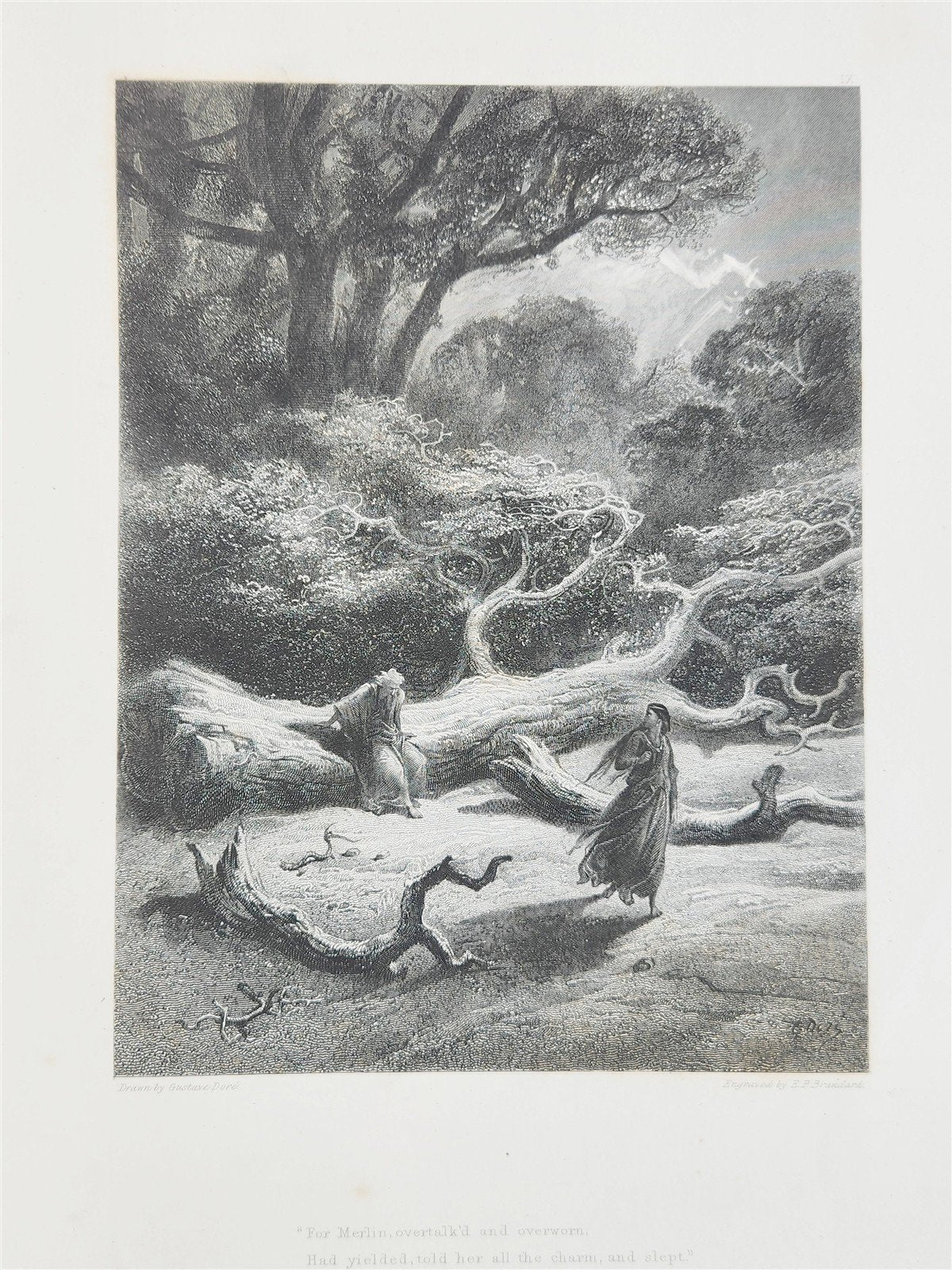1867 VIVIEN by ALFRED TENNYSON ILLUSTRATED by GUSTAVE DORE antique FOLIO poetry