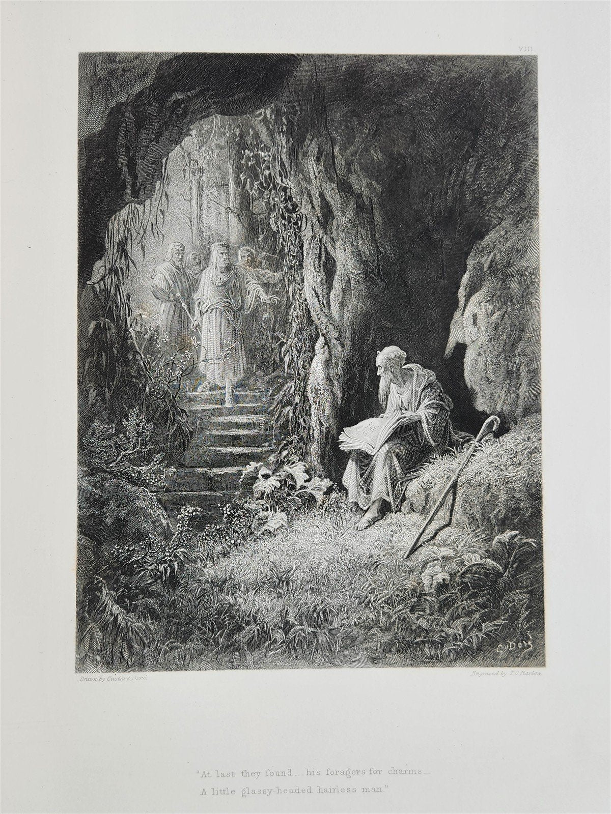 1867 VIVIEN by ALFRED TENNYSON ILLUSTRATED by GUSTAVE DORE antique FOLIO poetry