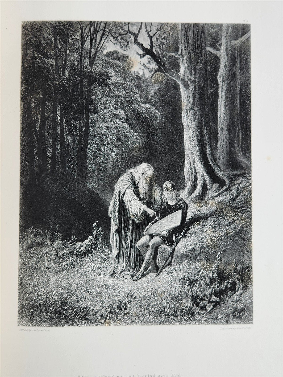 1867 VIVIEN by ALFRED TENNYSON ILLUSTRATED by GUSTAVE DORE antique FOLIO poetry