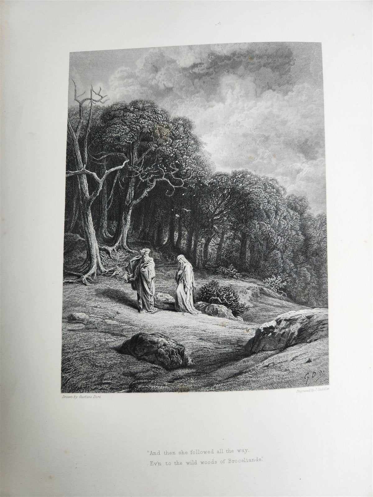 1867 VIVIEN by ALFRED TENNYSON ILLUSTRATED by GUSTAVE DORE antique FOLIO poetry