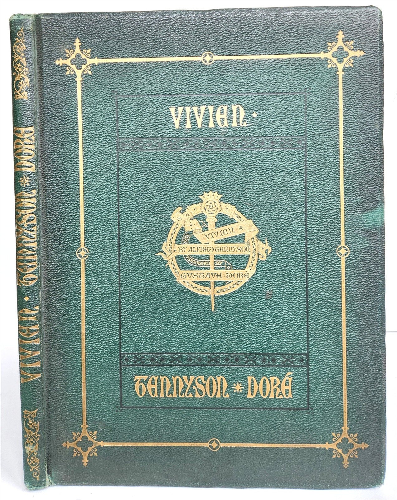 1867 VIVIEN by ALFRED TENNYSON ILLUSTRATED by GUSTAVE DORE antique FOLIO poetry