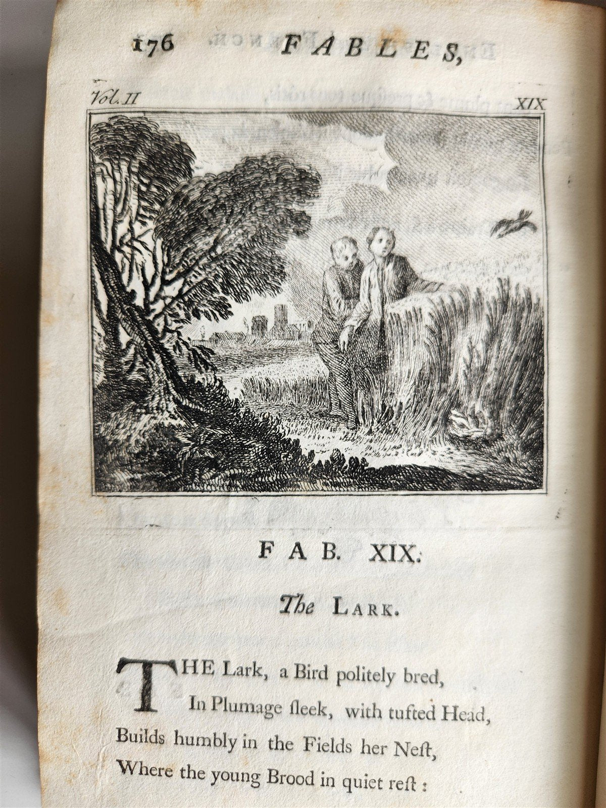 1741 Fables in English and French Verse by Gabriel Faerno ANTIQUE illustrated