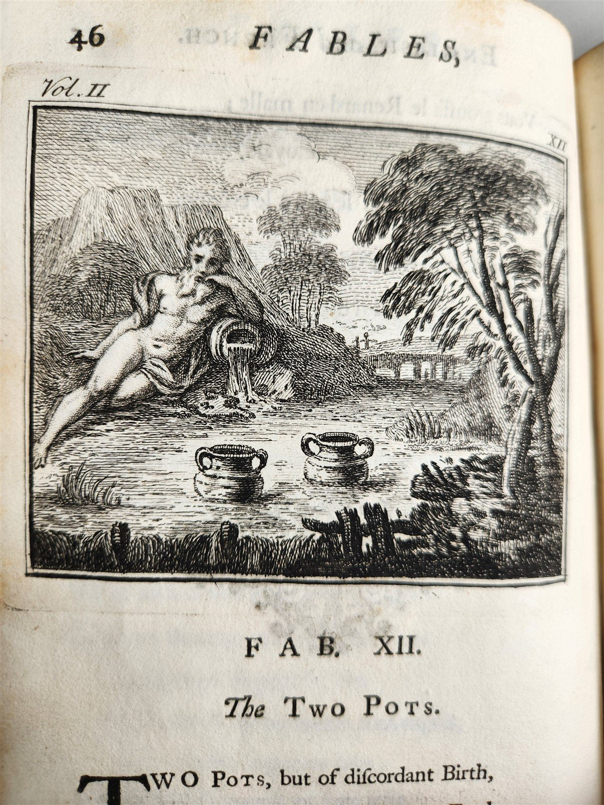 1741 Fables in English and French Verse by Gabriel Faerno ANTIQUE illustrated